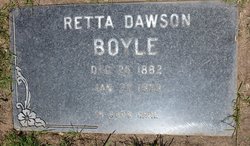 Henrietta Edna “Retta” <I>Dawson</I> Boyle 