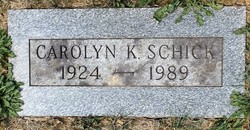 Carolyn Wilma <I>Killen</I> Schick 