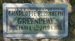 Charlotte Elizabeth <I>Stanford</I> Greenleaf 