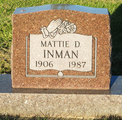 Mattie Doris <I>Craig</I> Inman 