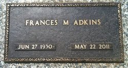 Frances Mae <I>Vanderlin</I> Adkins 