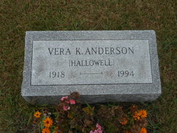 Vera Kathryn <I>Hallowell</I> Anderson 
