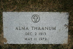 Alma <I>Wright</I> Thaanum 