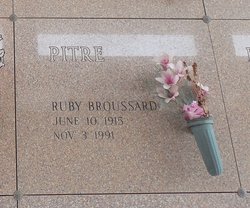 Ruby Marguerite <I>Broussard</I> Pitre 