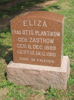 Eliza <I>Zastrow</I> Plantikow 