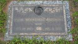 Bessie Alma “Billie” <I>Moorefield</I> Alexander 