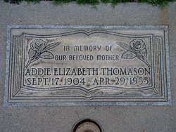 Addie Elizabeth <I>Howell</I> Thomason 