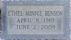 Mrs Ethel Minnie <I>Hall</I> Benson 