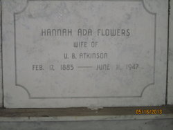Hannah Ada <I>Flowers</I> Atkinson 