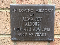 Alma Joy <I>Earle</I> Aldous 