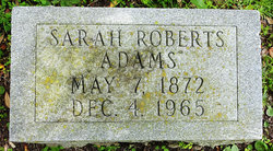Sarah <I>Roberts</I> Adams 