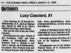Lucy <I>Sennett</I> Casciani 