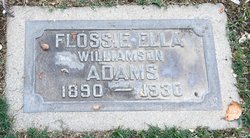 Flossie Ella <I>Williamson</I> Adams 