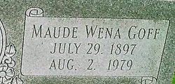 Maude Wena <I>Goff</I> King 