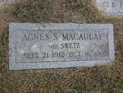 Agnes <I>Swetz</I> Macaulay 
