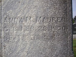Anna Maria <I>Hammer</I> Maurer 