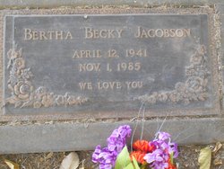 Bertha Rebecca “Becky” <I>Wismer</I> Jacobson 