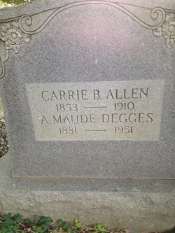 Annie Maude <I>Allen</I> Degges 