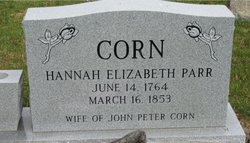 Hannah Elizabeth <I>Parr</I> Corn 