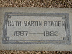 Ruth <I>Martin</I> Bowden 
