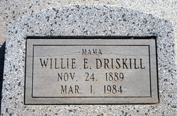 Willie Emma <I>Johnson</I> Driskill 