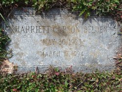 Harriett Carson <I>Sheldon</I> Belden 