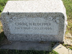 Caroline H “Carrie” <I>Menke</I> Kloepper 