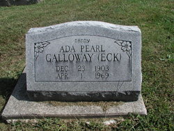 Ada Pearl “Nanny” <I>Eck</I> Galloway 