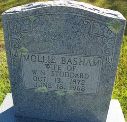 Mary Matilda “Molly” <I>Basham</I> Stoddard 