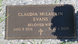 Claudia <I>Evans</I> McLaurin 