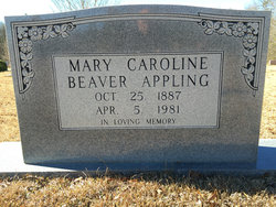 Mary Caroline <I>Beaver</I> Appling 