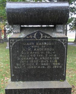 Mary <I>Barbour</I> Anderson 