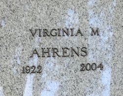 Virginia Mable “Toots” <I>Nelson</I> Ahrens 