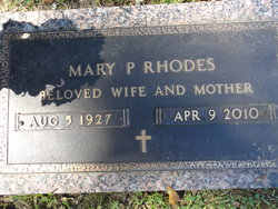 Mary Lee <I>Pilcher</I> Rhodes 