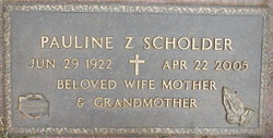 Pauline <I>Zuvich</I> Scholder 