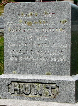 Harriet N <I>Burbank</I> Hunt 