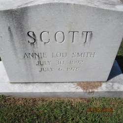 Annie Lou <I>Smith</I> Scott 