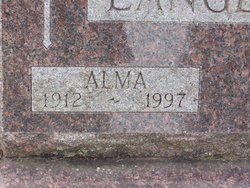 Alma Sophie <I>Reinemann</I> Langenhahn 