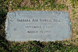 Barbara Ada <I>Tidwell</I> Bell 