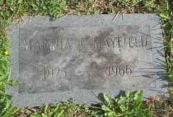 Martha Frances <I>Saunders</I> Mayfield 