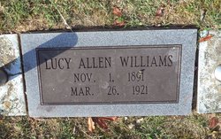 Lucy Jane <I>Allen</I> Williams 