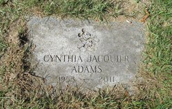 Cynthia <I>Jacquier</I> Adams 
