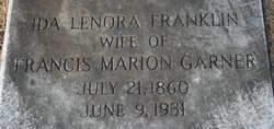 Ida Lenora <I>Franklin</I> Garner 