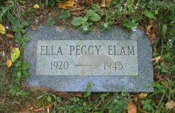 Ella Grace “Peggy” <I>Sumner</I> Elam 