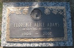Florence Alice <I>Yeager</I> Adams 