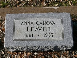 Anna <I>Canova</I> Leavitt 