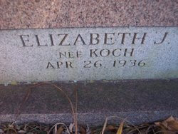 Elizabeth J “Betty” <I>Koch</I> Ackermann 