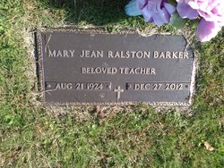 Mary Jean <I>Ralston</I> Barker 