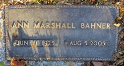 Ann Ruth <I>Marshall</I> Bahner 