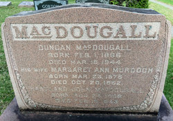 Margaret Ann “Maggie” <I>Murdoch</I> MacDougall 
